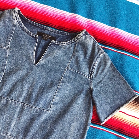 Allsaints Ann Tonal Denim dress size 0 - Picture 4 of 7